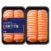 京东百亿补贴：鲜有汇 聚冰鲜三文鱼 刺身 送芥末酱油 高脂鱼腩200g