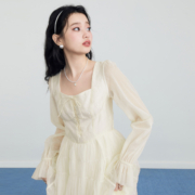 Ledin 乐町 中长网纱 连衣裙