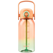苏泊尔（SUPOR）大容量塑料杯吸管杯男女士便携运动水壶杯子1000ml橙月橘绿
