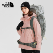 北面（The North Face）三合一冲锋衣女户外运动抓绒内胆防水保暖外套23秋冬上新|7QW6 HZI/粉色 S/155