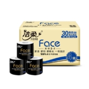 今晚20点：洁柔卷纸 黑Face加厚4层140g卫生纸巾*30卷 *3件
