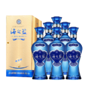 京东百亿补贴：洋河 海之蓝 整箱装白酒  蓝色经典 42度 375mL 6瓶