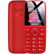 飞利浦（PHILIPS）E109 炫酷红 老人手机 大字大声大屏直板按键超长待机 移动2G老年机 学生戒网备用功能手机
