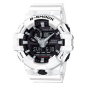 卡西欧Casio男表G-SHOCK系列防震防水运动时尚腕表 白武士GA-700-7A