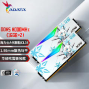 ADATA 威刚 32GB(16GBX2)套装 DDR5 8000 台式机内存条 海力士A-die颗粒 XPG龙耀D500G 吹雪联名