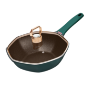 欧乐菲（OLOFE）平底不粘锅深炒锅麦饭石色炒菜炖菜锅厨房家用烹饪锅具28cm煎炒锅