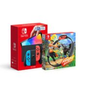 Nintendo 任天堂 国行 Switch OLED版 游戏主机 红蓝+健身环大冒险 套装