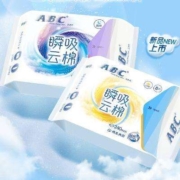 ABC 卫生巾 瞬爽棉柔日夜组合 6包72片+赠品8片