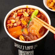 plus会员:谈小爱（TANXIAOAI）黑桶 酸辣粉红薯粉丝 123g ＊3件