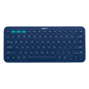 罗技（Logitech） 蓝牙键盘K380 多设备切换笔记本ipad平板电脑适用时尚薄轻音巧克力按键 蓝色