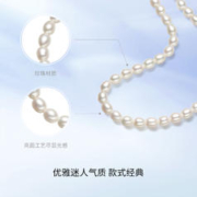 周六福 S925银珍珠项链女款小米珠法式优雅淡水珍珠颈饰礼物正品