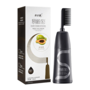 韩金靓染发剂植物纯自己在家染头发膏女梳官方旗舰正品天然黑茶色