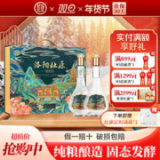 杜康 洛阳礼浓香型白酒52度 500ml*2瓶双支礼盒 纯粮食酒 高粱酒送礼摆柜收藏宴请 手提礼盒装
