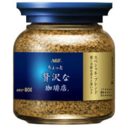 AGF 日本松本清AGF奢华蓝罐咖啡无糖黑咖速溶冻干咖啡粉80g（临期）