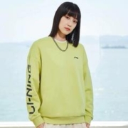 LI-NING 李宁 卫衣女秋冬新款长袖运动宽松套头圆领休闲连帽开衫卫衣外套女