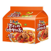 康师傅 方便面 经典西红柿牛腩 泡面袋装速食 五连包 85g*5包