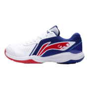 李宁（LI-NING）【雷霆LITE】羽毛球鞋男款耐磨训练鞋AYTS020-4白/蓝色44/10.5