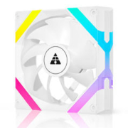 金河田 艾尔登FZ-L12 白色正叶 12CM电脑机箱散热风扇 ARGB5V3针接口 PWM温控 大风压低噪音