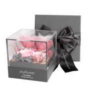 JoyFlower永生花玫瑰花苔藓熊礼盒圣新年情人节生日礼物纪念日送女朋友老婆