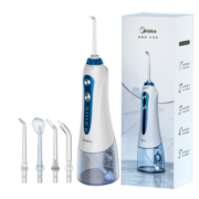 美的（Midea）冲牙器 洗牙器 水牙线 预防牙结石家用便携 礼物 正畸适用MC-BJ0102 小蓝鲸-蓝