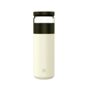 京东京造保温杯316L不锈钢茶水分离带滤网杯春节送礼雅致白500ml