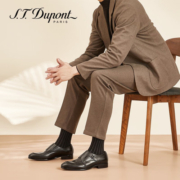 S.T.Dupont都彭男士正装皮鞋绅士孟克鞋真牛皮通勤憎侣鞋L31232749 黑色 37欧码