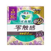 乐而雅（laurier）零触感特薄加速度瞬吸夜用卫生巾 30cm 12片 国产
