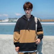 oyy 2023新品美式秋季上衣连帽复古潮牌长袖连帽