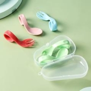 签到 婴幼儿童辅食餐具叉勺套装