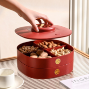 概率券：盛谷溢香 满堂红零食果盒 双层