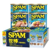 SPAM 世棒 午餐肉火腿罐头组合340g*4 泡面三明治手抓饼火锅食材 经典340g+清淡340g*3