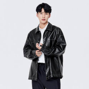 9日10点：Semir 森马 复古英伦港风皮夹克 109522108219