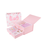 kinbor Hello Kitty手账本套装少女心创意文具礼盒女孩生日圣诞礼物14件套(皮面笔记本子钢笔胶带)DTB6507