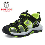 BoBDoG 巴布豆 旗舰店官方男童凉鞋中大童2023新款夏季品牌包头儿童沙滩鞋