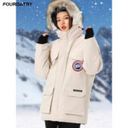 FOURDATRY 加拿大08远征款狼毛领羽绒服男女同款