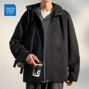 JEANSWEST 真维斯 春秋季新款夹克男士防风运动冲锋衣宽松百搭休闲外套男潮流