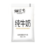 花花牛旗舰店纯牛奶生牛乳牧场原奶透明袋装180g整箱纯奶早餐奶