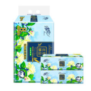 Breeze 清风 APP）抽纸 花萃4层20抽*8包小方巾 亲肤无刺激 卫生纸 纸巾 餐巾纸