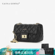 限移动端、京东百亿补贴：Cain Kenna CK1-210259女包菱格链条包单肩斜挎大容量腋下包官网母亲节礼物 黑色（小版）