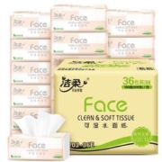 plus会员：洁柔抽纸 粉Face 3层柔韧100抽面巾纸*36包+凑单品