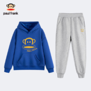 paul frank 大嘴猴 男童加绒卫衣套装 宝蓝 150