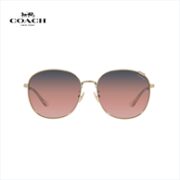 Coach蔻驰 HC7134 女士圆形金属大框时尚太阳镜
