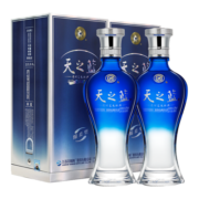 洋河天之蓝52度375mL 2瓶装绵柔白酒  洋河酒厂旗舰