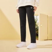 361度 运动裤女基础休闲裤子 【加绒平口】纯黑4701 2XL