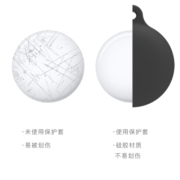 Damon Light 适用于苹果AirTag防丢器保护套跟踪器硅胶壳防丢耐脏苹果AirTags壳 AirTag【黑白两色装】圆形硅胶保护套