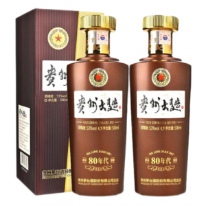 茅臺貴州大麴酒大麴80年代醬香型白酒53度500ml53度500ml2瓶