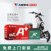 再降价：天能 48V20AH 电动车电池 豪华型两轮电动车电池电瓶车电瓶上门安装 经典款48V20AH（4只）以旧换新