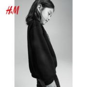 H&M HM童装女童卫衣2023年冬季新品落肩长袖双面亮片图案卫衣1200884