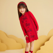 迷你巴拉巴拉 女童连衣裙 中国红120