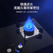 WAHIN 华凌 美的 燃气灶双灶家用玻璃面板 4.8KW猛火 天然气HQ6M